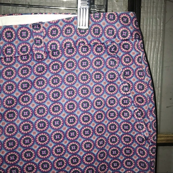 Lands End pants, intricate pattern in blues/pinks - Picture 5 of 12